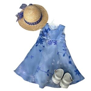 American Girl of Today Sundress, straw hat, and sandals